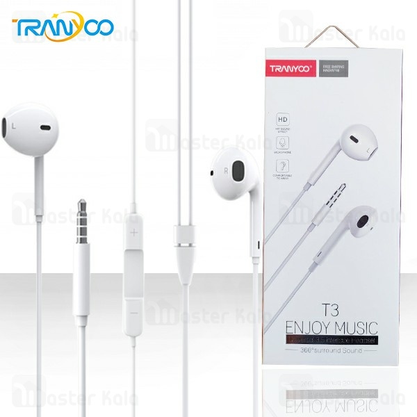 هندزفری سیمی ترانیو Tranyoo T3 Enjoy Music Handsfree طرح ایرپاد