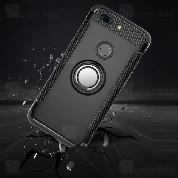 قاب فیبر کربنی انگشتی OnePlus 5T Fiber Carbon Rugged Armor Magnetic Ring