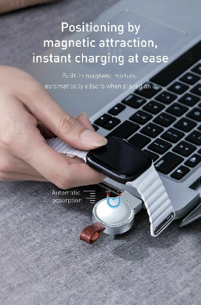 شارژر وایرلس بیسوس Baseus Dotter Wireless Charger For iWatch مناسب Apple Watch