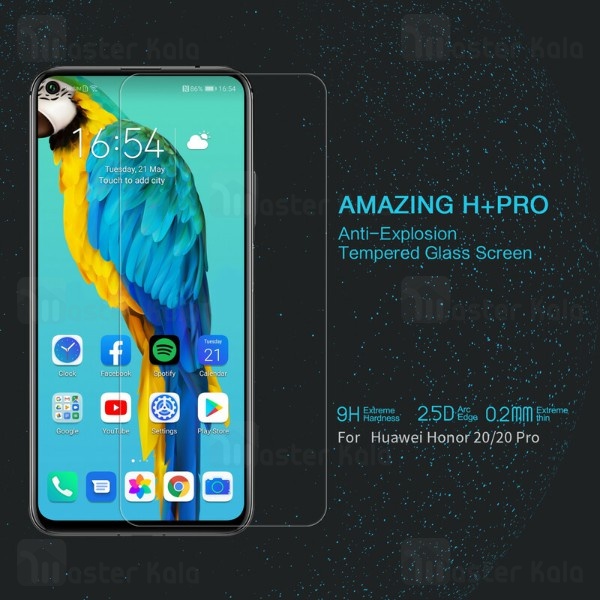 محافظ صفحه شیشه ای نیلکین Huawei Honor 20 / Honor 20 Pro / Nova 5T Nillkin H+ Pro + محافظ لنز