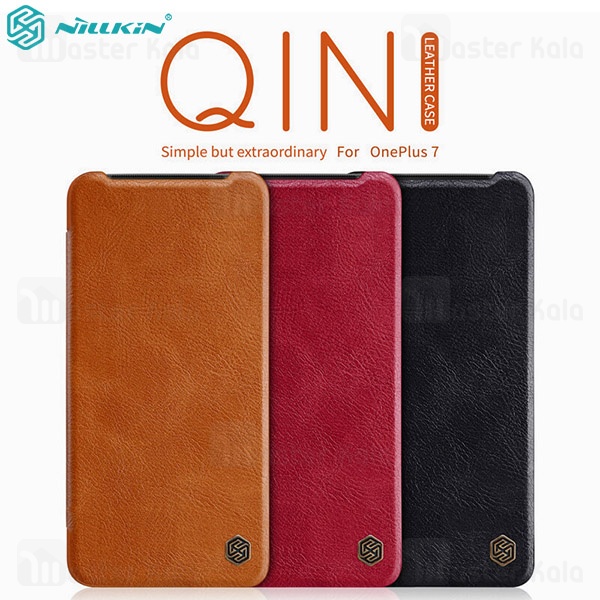 کیف چرمی نیلکین وان پلاس OnePlus 7 Nillkin Qin Leather Case