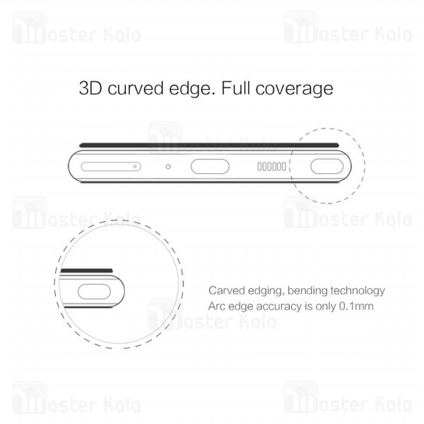 محافظ صفحه شیشه ای تمام صفحه نیلکین سامسونگ Samsung Galaxy Note 10 3D CP+ Max