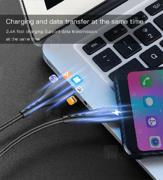 کابل اندرویدی Yesido CA26 Micro usb Cable 2.4A 1m