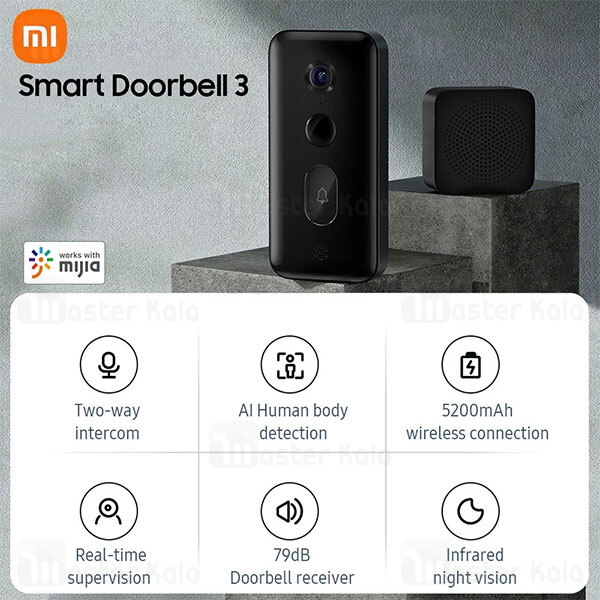 زنگ در هوشمند شیائومی Xiaomi Smart Doorbell 3 MJML06-FJ