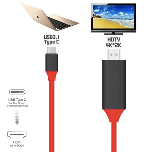 کابل HDMI تایپ سی برای اتصال به تلویزیون و نمایشگر(کابل Type C به HDTV)