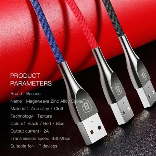 کابل لایتنینگ بیسوس Baseus Mageweave