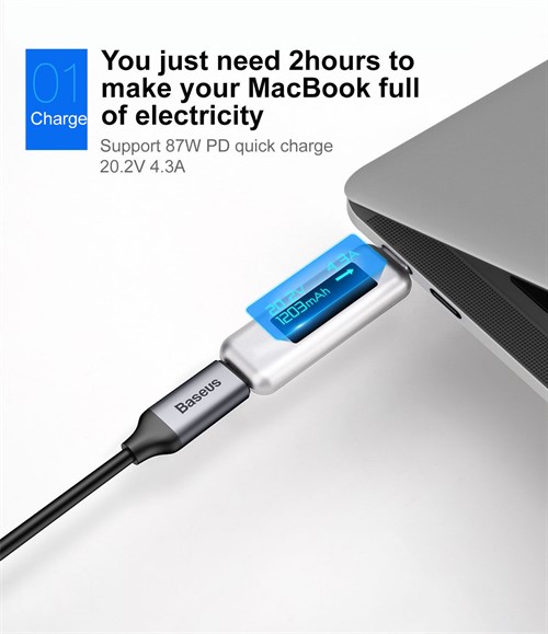 کابل شارژ و انتقال تصویر تایپ سی بیسوس Baseus C-Video Functional Notebook C To C