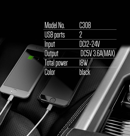 شارژر فندکی LDNIO C308