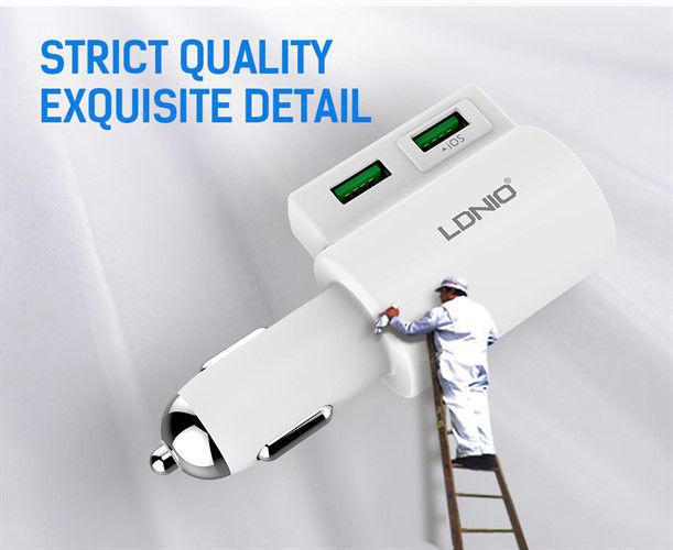 شارژر فندکی 2 پورت LDNIO الدینیو CM10