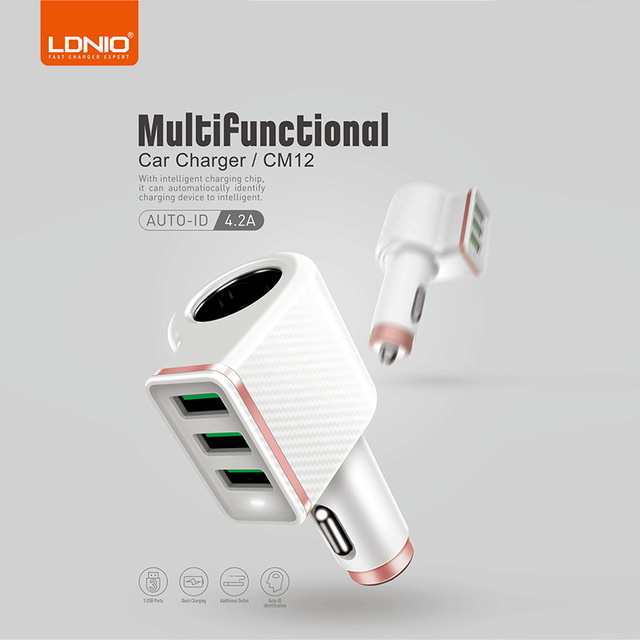 شارژر فندکی الدینیو LDNIO CM12