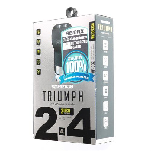 شارژر فندکی 2 پورت WK WP-C02 Triumph