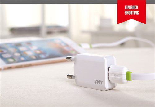 شارژر دیواری 1 خروجی امی Emy مدل MY-223 همراه با کابل میکرو
