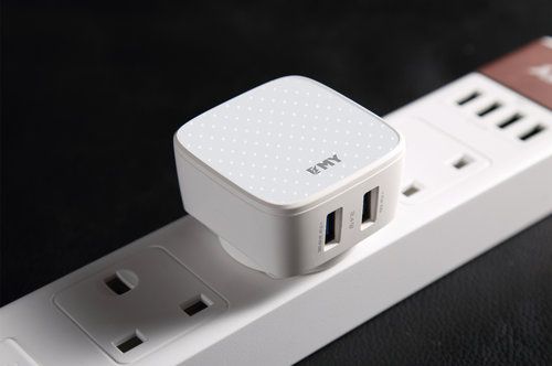 شارژر دیواری 2 خروجی امی Emy مدل MY-266 همراه با کابل