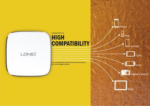 هاب شارژر 6 پورت 7 آمپر فست شارژ Qualcomm الدینیو LDNIO A6704