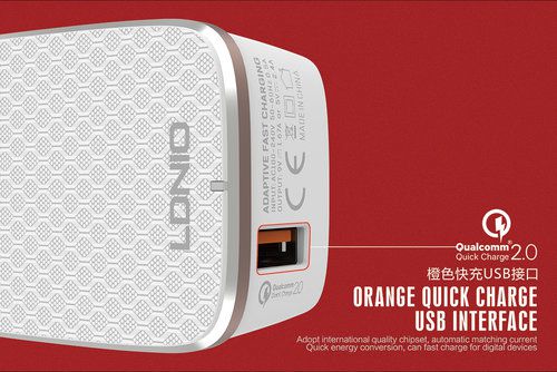 شارژر فست شارژ 2.4 آمپر Qualcomm 2.0 الدینیو LDNIO A1204Q