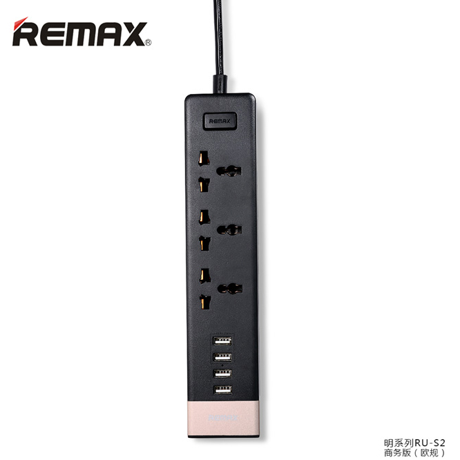 سه راهی برق و شارژر 4 پورت USB ریمکس Remax RU-S2 POWER STRIP