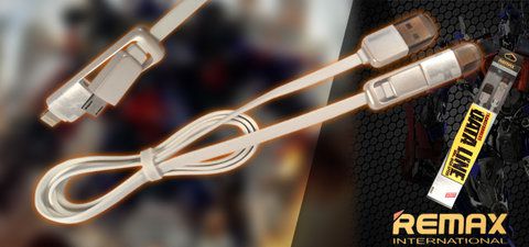 کابل لایتنینگ و میکرو یو اس بی مارک ریمکس Remax مدل Transformers Data Line 