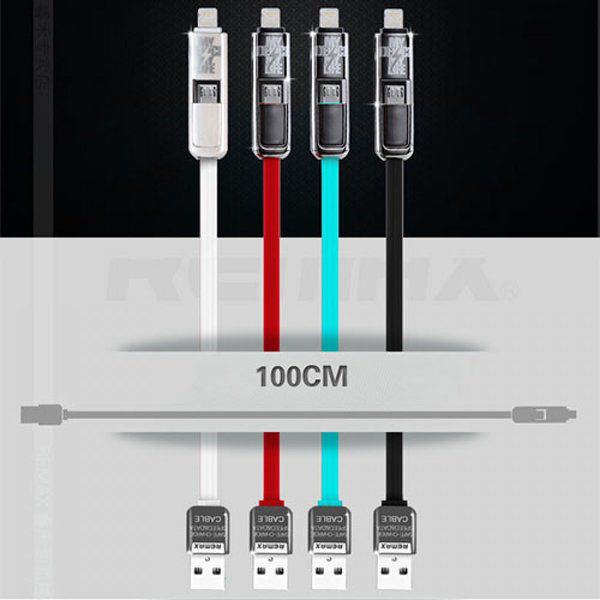 کابل لایتنینگ و میکرو یو اس بی مارک ریمکس Remax مدل Transformers Data Line 