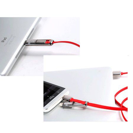 کابل لایتنینگ و میکرو یو اس بی مارک ریمکس Remax مدل Transformers Data Line 