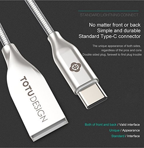 کابل Type C توتو TOTU LI28 Zinc Alloy