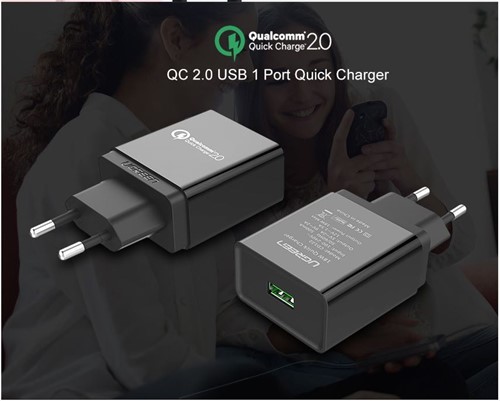 آداپتور شارژر فست شارژ 2.0 Qualcomm یوگرین UGREEN CD122