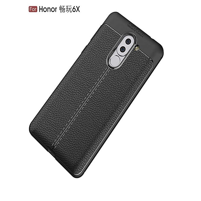 قاب محافظ ژله ای طرح چرم Huawei Honor 6x مدل Auto Focus