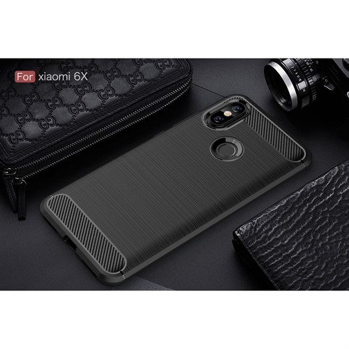 قاب محافظ ژله ای شیائومی Xiaomi Mi A2 / Mi 6x Rugged Armor Fiber Carbon