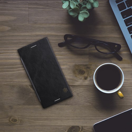 کیف چرمی نیلکین سونی Sony Xperia XZ1 Nillkin Qin Leather Case