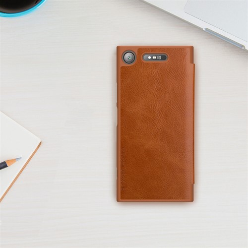 کیف چرمی نیلکین سونی Sony Xperia XZ1 Nillkin Qin Leather Case