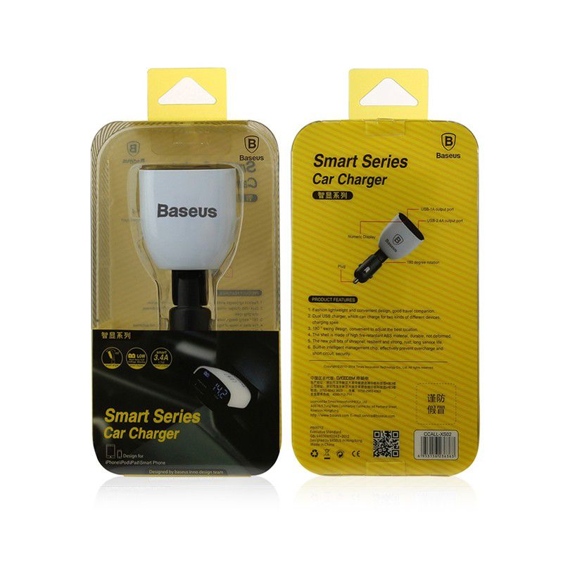 شارژر فندکی با 2 درگاه USB مارک Baseus CC-XS02