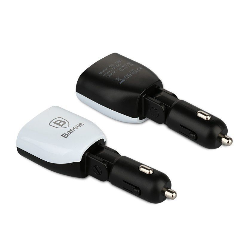 شارژر فندکی با 2 درگاه USB مارک Baseus CC-XS02