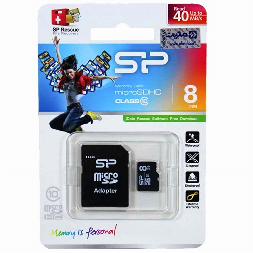 کارت حافظه میکرو اس دی 8 گیگابایت Silicon Power 40MBs Class 10
