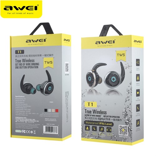 هندزفری بلوتوث اوی دو تایی Awei T1 TWS
