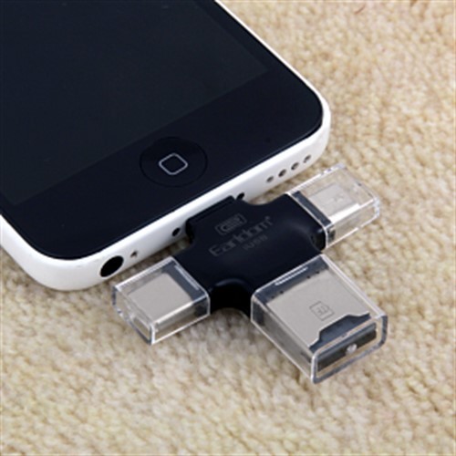 رم ریدر و OTG لایتنینگ و میکرو و Type-C مارک Earldom ET-OT20