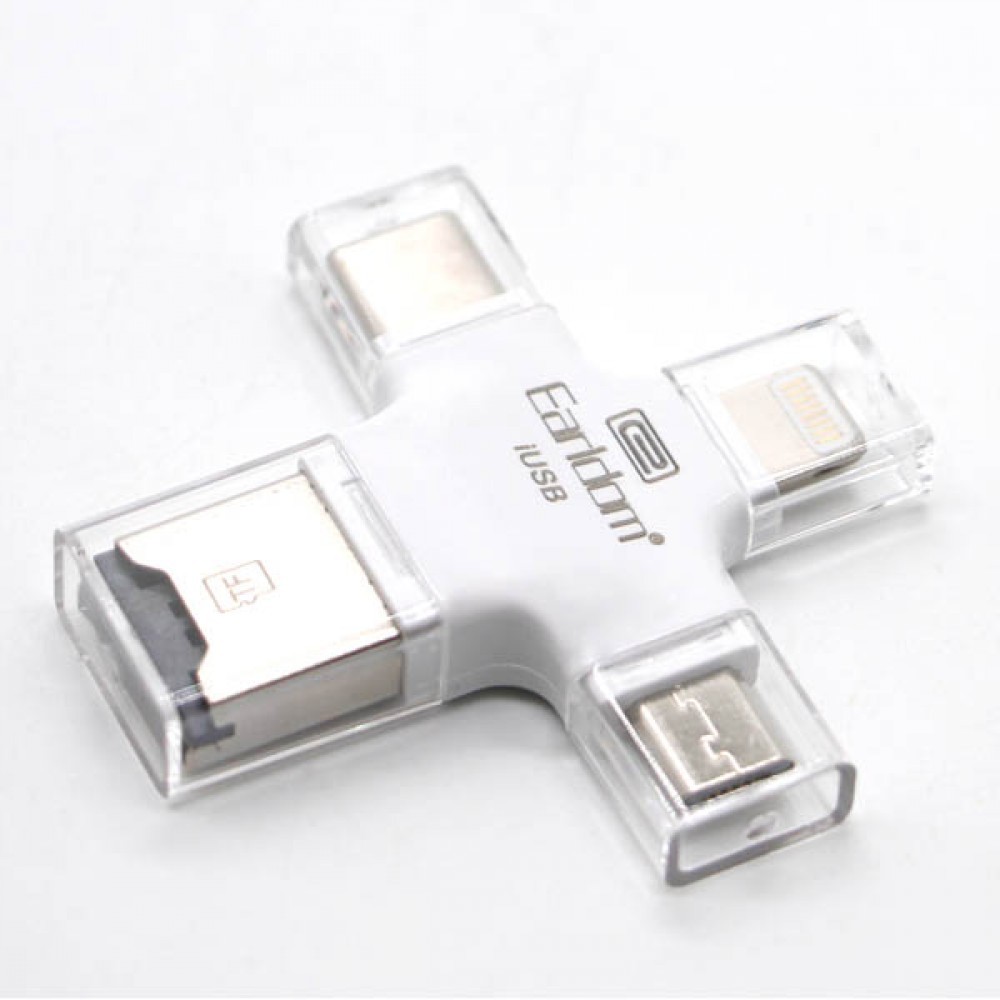 رم ریدر و OTG لایتنینگ و میکرو و Type-C مارک Earldom ET-OT20