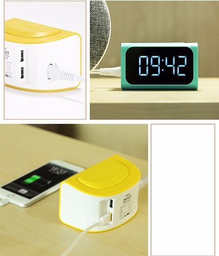 ساعت رومیزی و هاب 4 پورت ریمکس Remax RMC-05