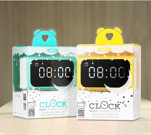 ساعت رومیزی و هاب 4 پورت ریمکس Remax RMC-05