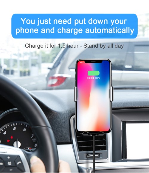 هولدر و شارژر وایرلس بیسوس Baseus Wireless Charger Gravity Car Mount