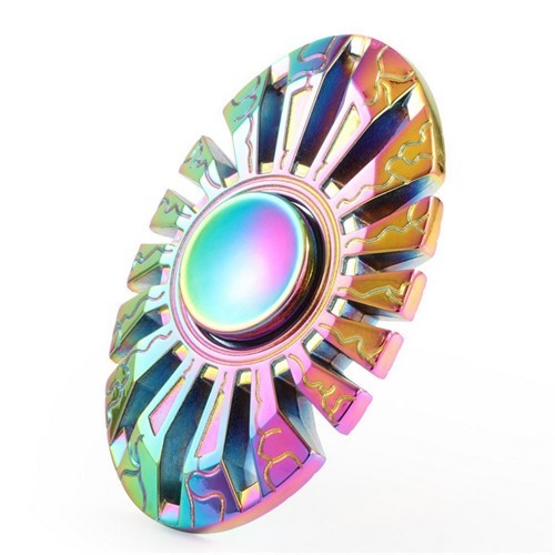 اسپینر فلزی طرح سپر رنگین کمانی Fidget Spinner Shield Rainbow