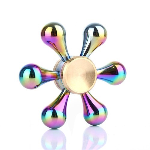 اسپینر فلزی طرح توپ های رنگین کمانی Fidget Spinner Metal Rainbow Balls