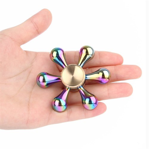 اسپینر فلزی طرح توپ های رنگین کمانی Fidget Spinner Metal Rainbow Balls