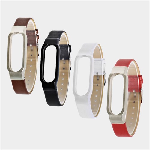 بند چرمی دستبند هوشمند شیائومی مدل Mi Band 2 Leather Strap-1