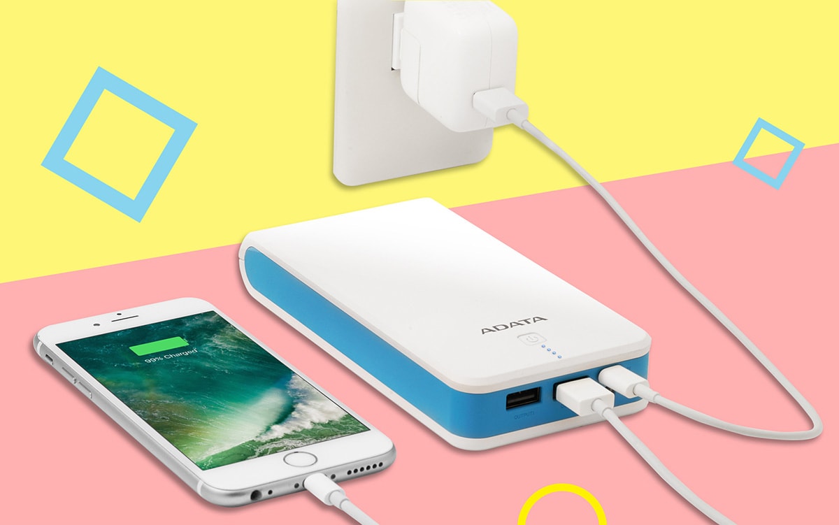 پاوربانک 20100 میلی آمپر ای دیتا مدل Adata P20100