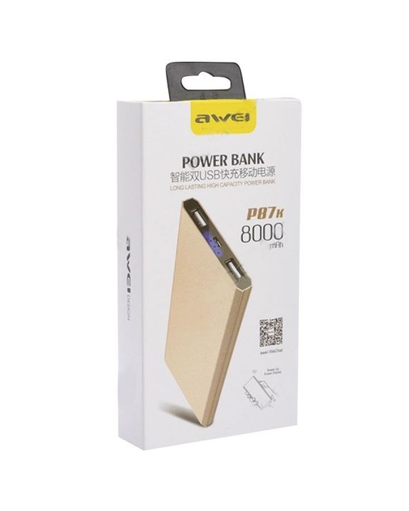 پاوربانک 8000 میلی آمپر اوی Awei P87K