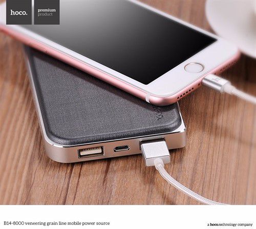 پاوربانک 8000 میلی آمپر هوکو مدل Hoco B14 Leatherwear