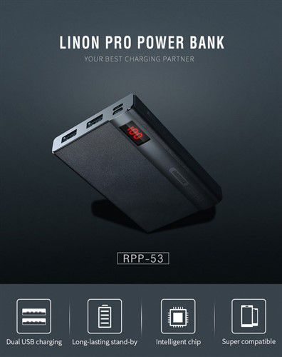 پاوربانک 10000 میلی آمپر ریمکس Remax Linon RPP-53