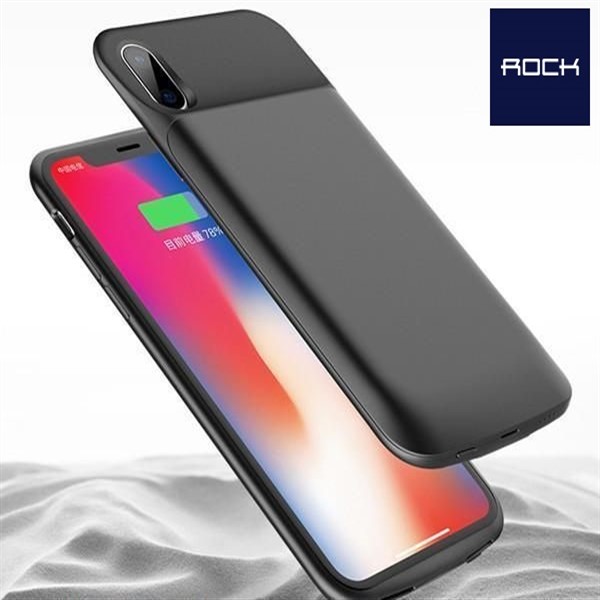 بک کاور و پاوربانک 6000 میلی آمپر راک ROCK P41 مخصوص آیفون X
