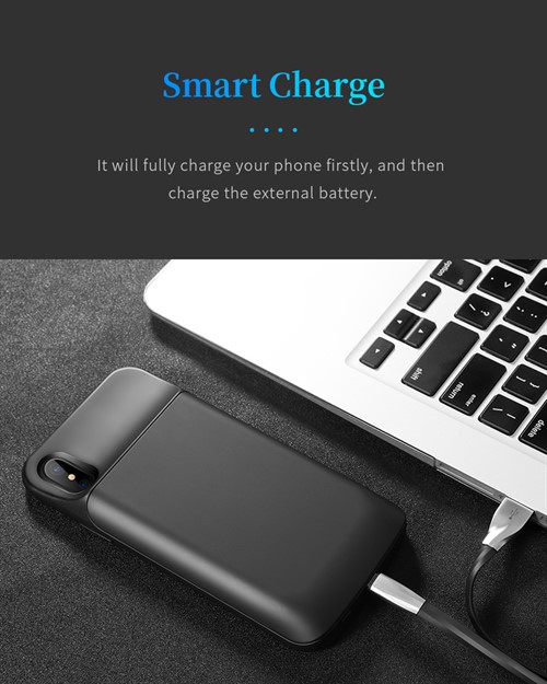 بک کاور و پاوربانک 6000 میلی آمپر راک ROCK P41 مخصوص آیفون X