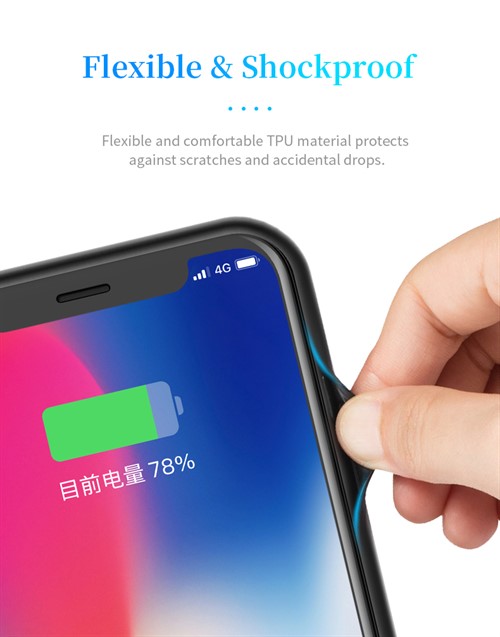 بک کاور و پاوربانک 6000 میلی آمپر راک ROCK P41 مخصوص آیفون X