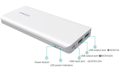پاوربانک 10000 میلی آمپر روموس Romoss DM10